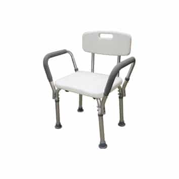 Shower Chair W Back And Arms Med Supply, Shower Chair With Arms